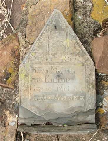 EMMENIS Hester Magritha, van 1890-1901