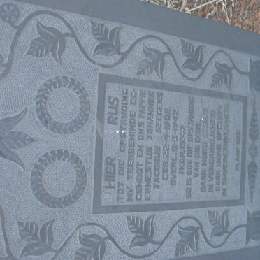 SEEGERS Ernestus Johannes Jacobus 1908-1942