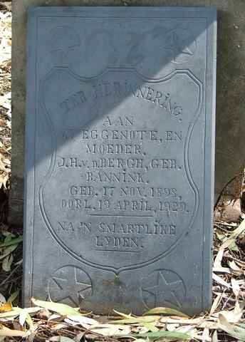 BERGH J.H., v.d. nee BANNINK 1898-1929