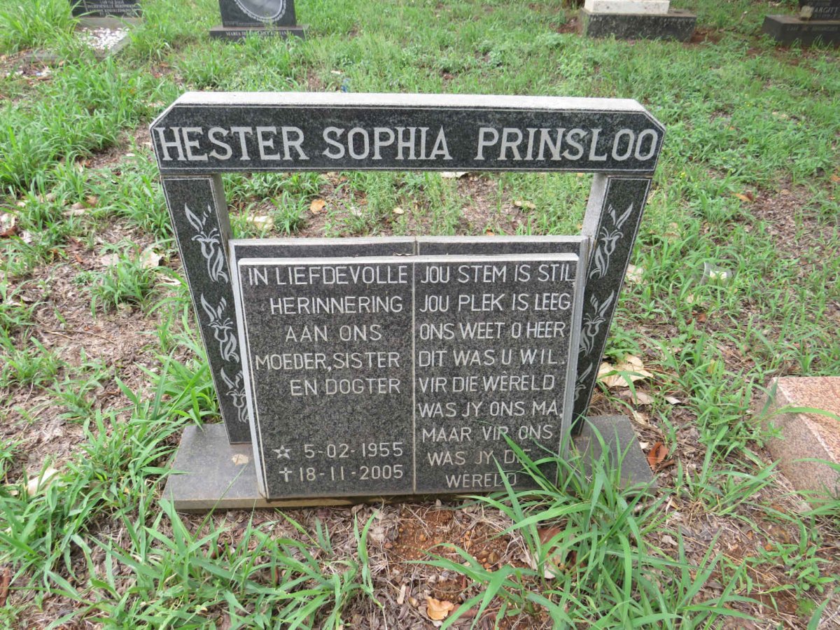 PRINSLOO Hester Sophia 1955-2005