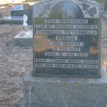 VOSLOO Cornelia Petronella nee VENTER 1887-1943