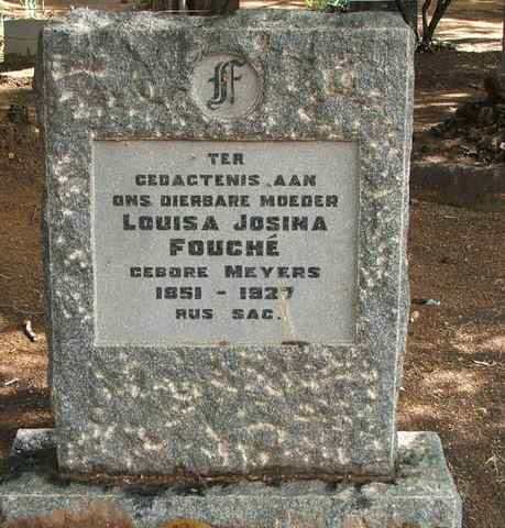FOUCHE Louisa Josina nee MEYERS 1851-1927