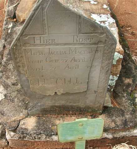 JOOSTE Maria Jacoba Magdalena 1899-1901