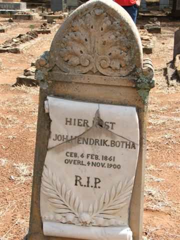 BOTHA J. Hendrik 1861-1900