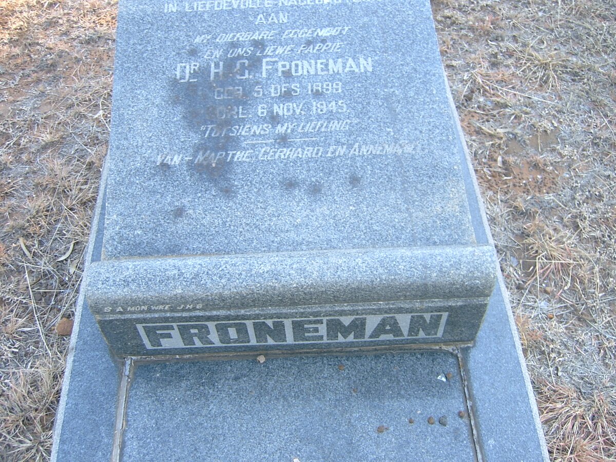 FRONEMAN H. C. 1898-1945