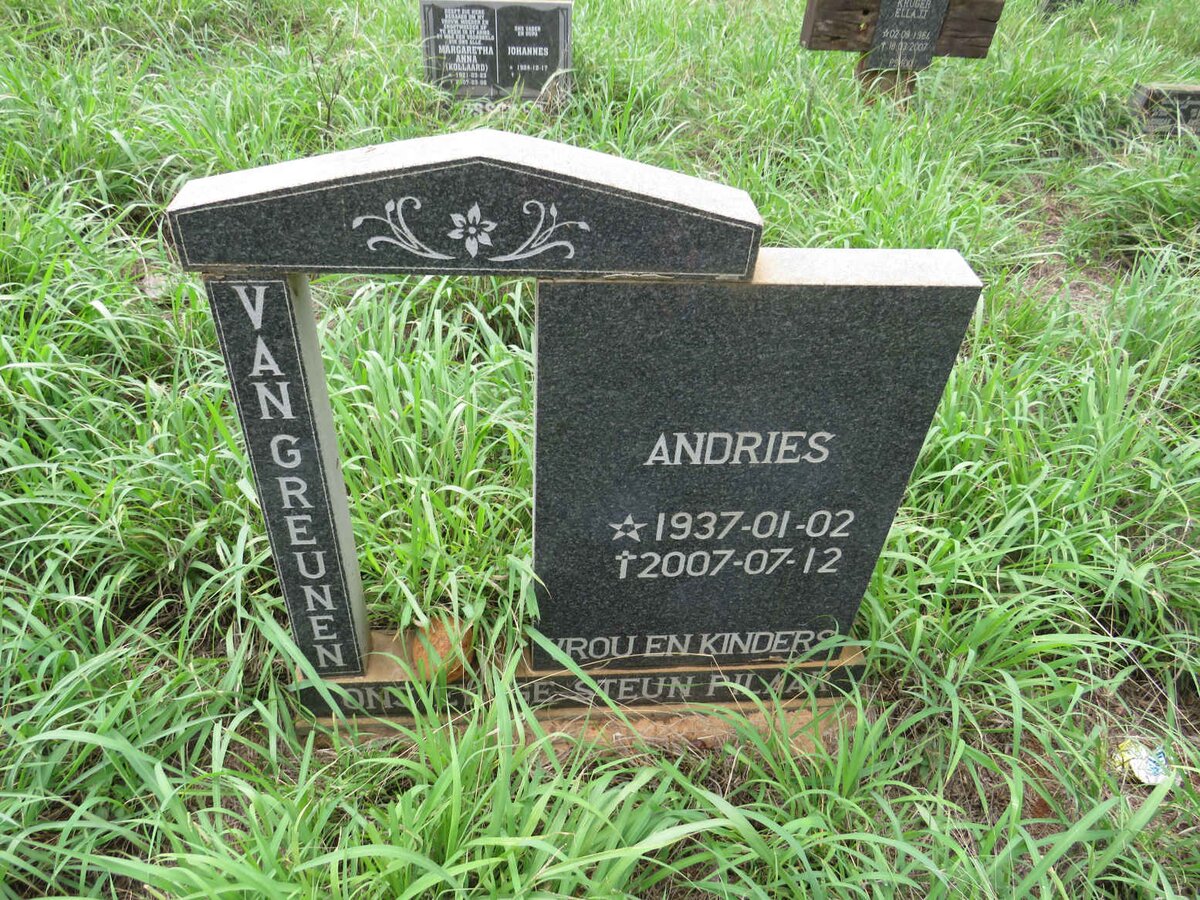 GREUNEN Andries, van 1937-2007
