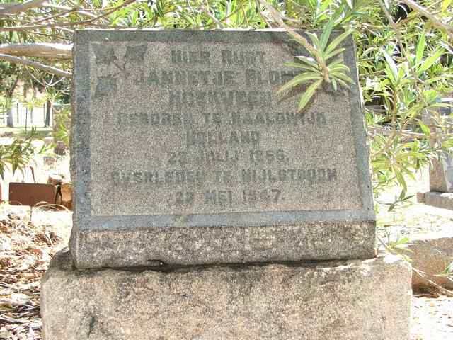 HOEKVEEN Jannetjie Plom 18??-19??