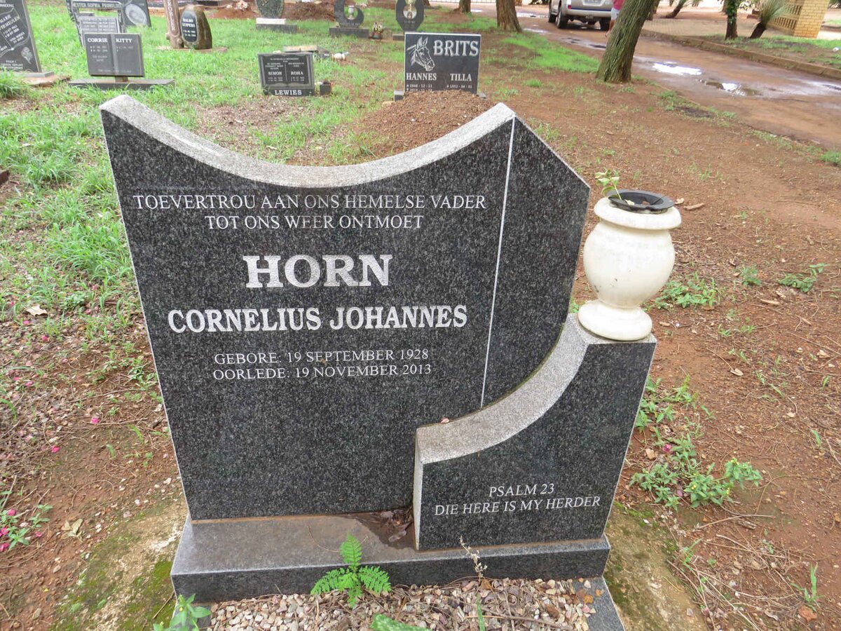 HORN Cornelius Johannes 1928-2013