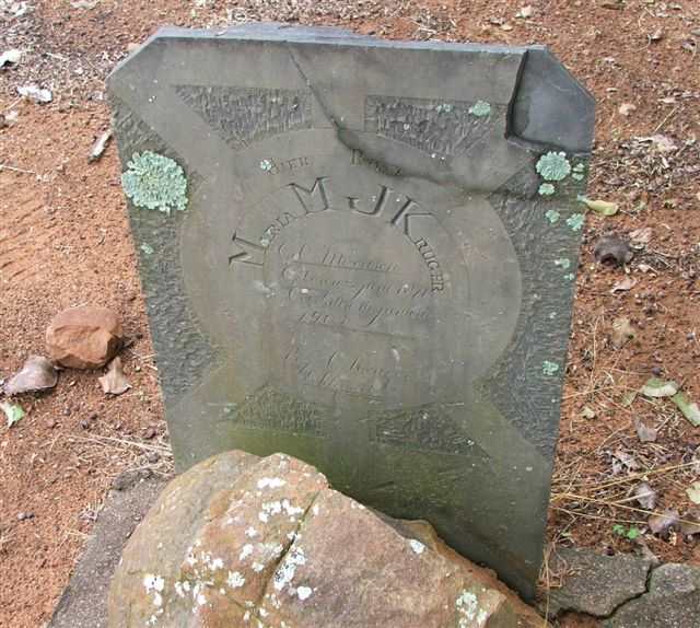 KRUGER Maria M.J. 1871-1901