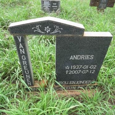 GREUNEN Andries, van 1937-2007