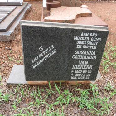 NIEKERK Susanna Catharina, van 1907-2007