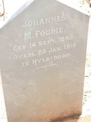 FOURIE Johannes M. 1892-1919
