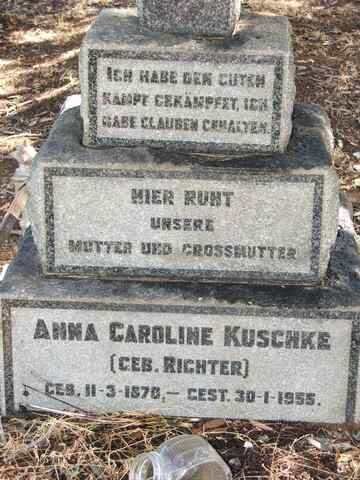 KUSCHKE Anna Caroline nee RICHTER 187?-1955