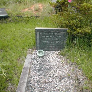 BOTES Johanna J.A. 1903-1942