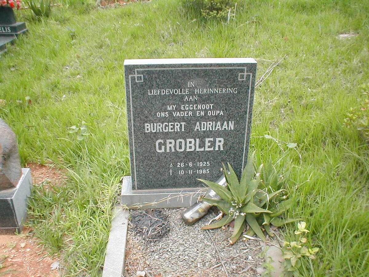 GROBLER Burgert Adriaan 1925-1985