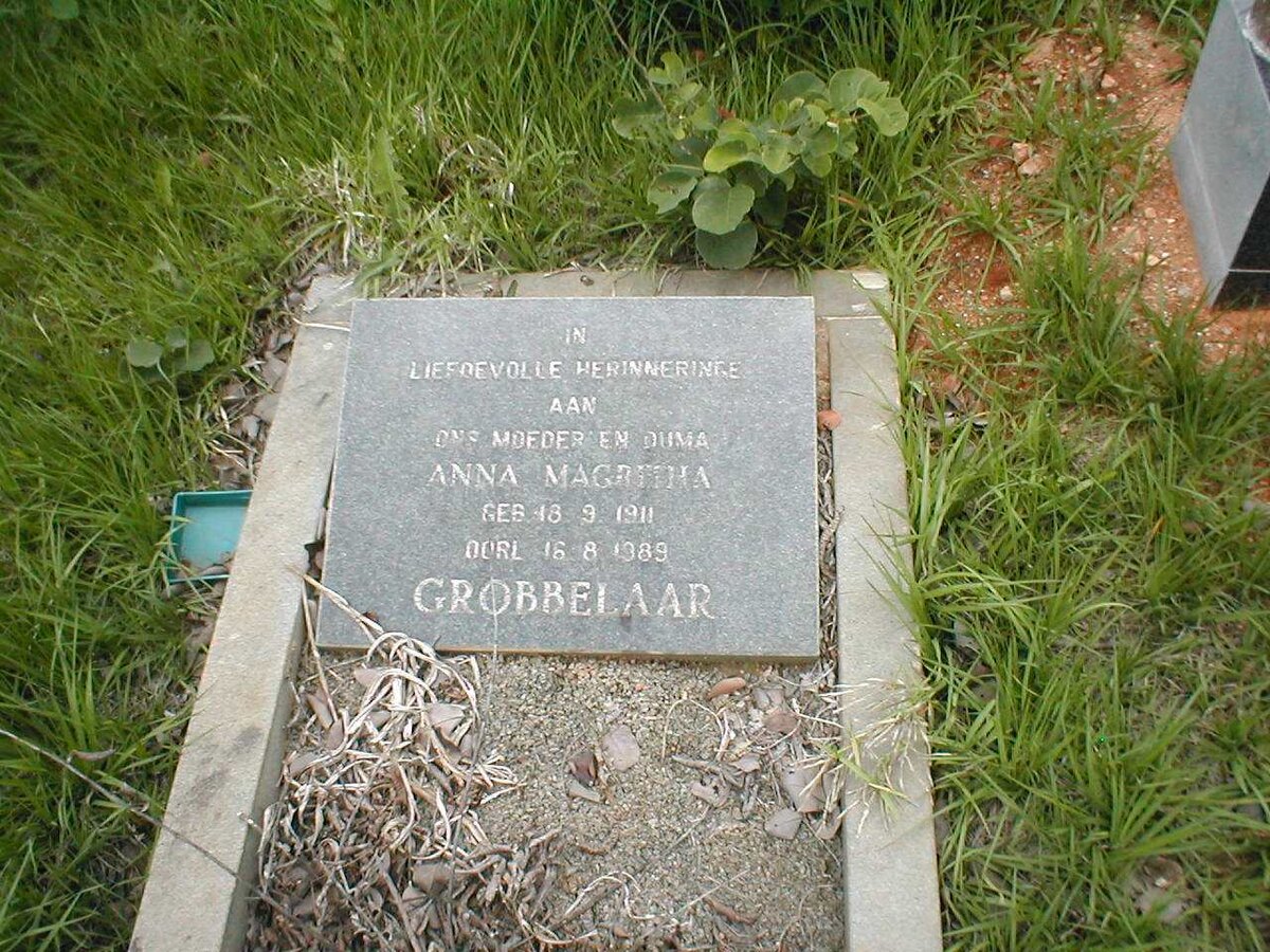 GROBBELAAR Anna Magrieta 1911-1989