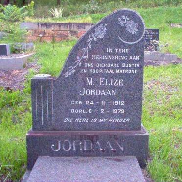 JORDAAN M. Elize 1912-1973
