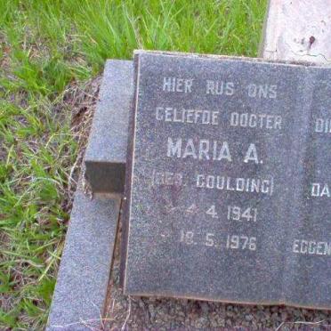 KLEYNHANS Maria A. nee GOULDING 1941-1976