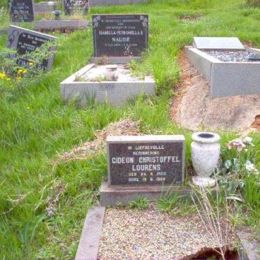 LOURENS Gideon Christoffel 1903-1904
