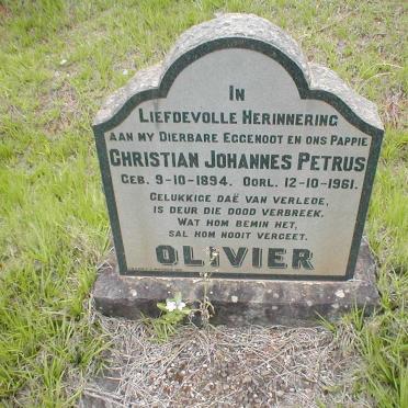 OLIVIER Christian Johannes Petrus 1894-1961
