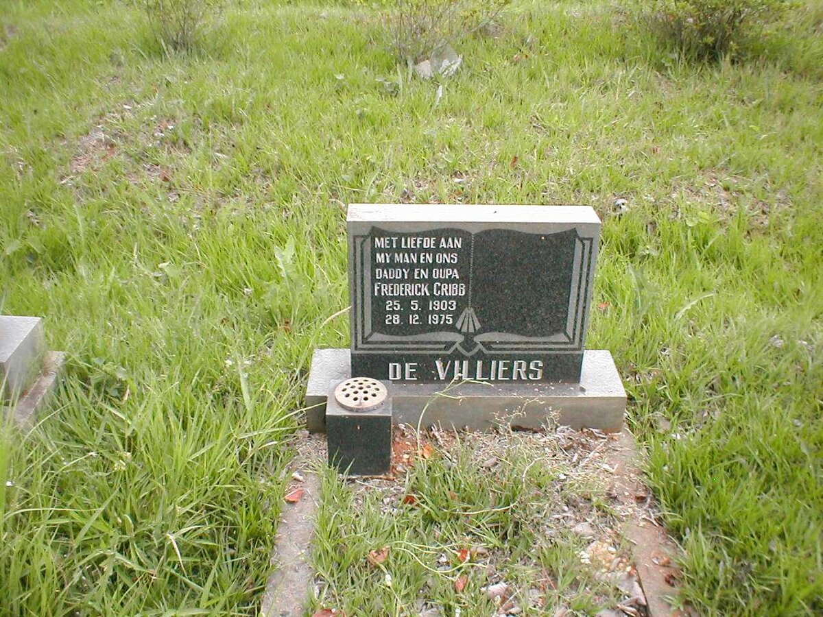 VILLIERS Frederick Gribb, de 1903-1975