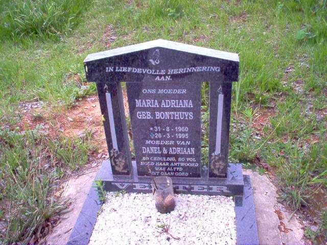 VENTER Maria Adriana  nee BONTHUYS 1960-1995
