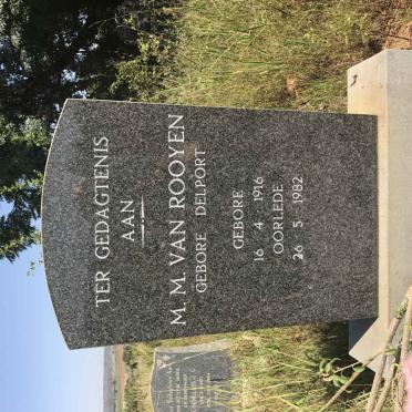 ROOYEN M.M., van nee DELPORT 1916-1982