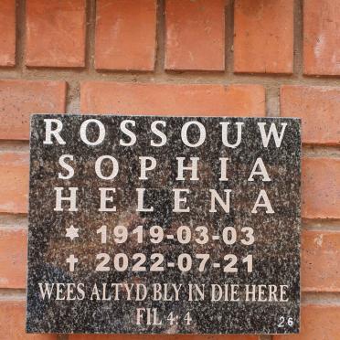 ROSSOUW Sophia Helena 1919-2022