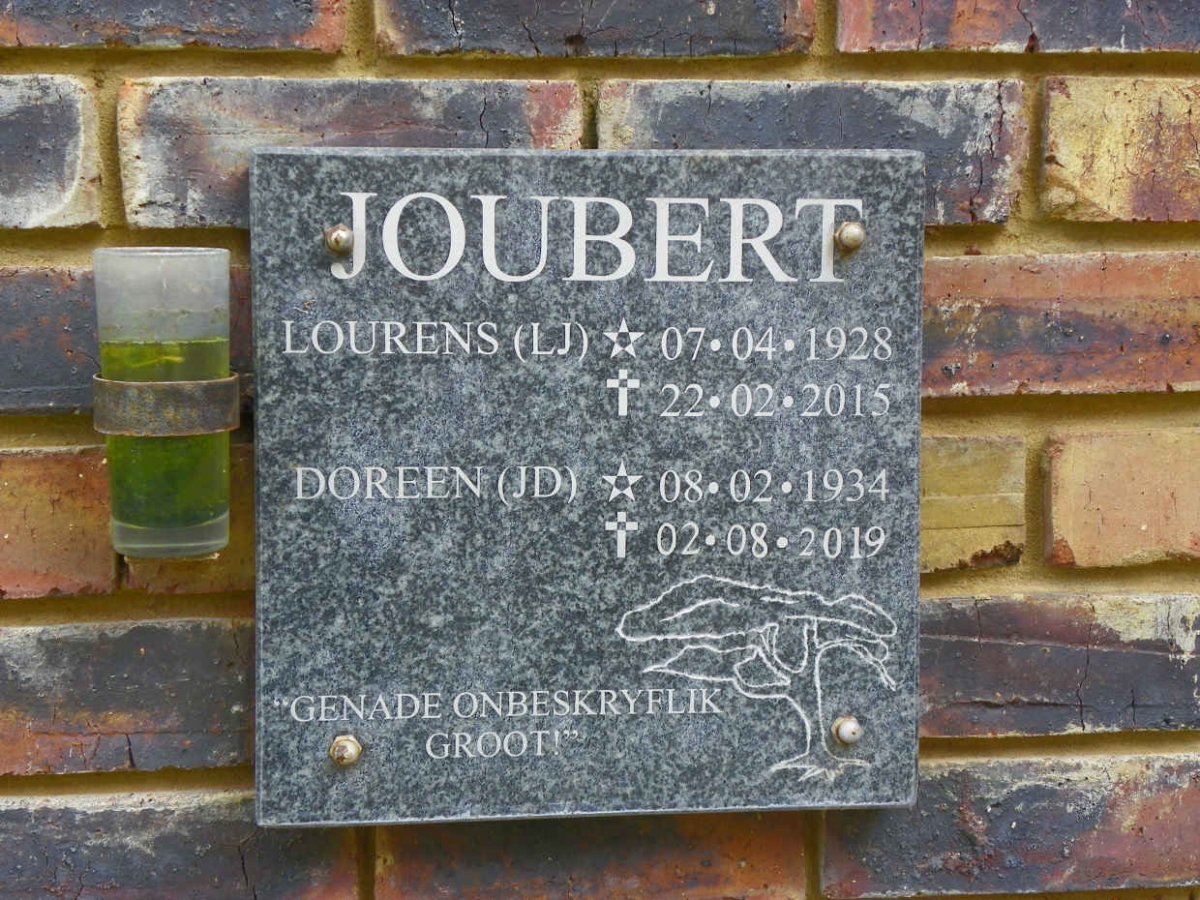 JOUBERT L.J. 1928-2015 &amp; J.D. 1934-2019