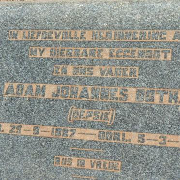 BOTHA Adam Johannes 1887-1950