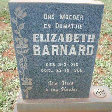 BARNARD Elizabeth 1910-1982