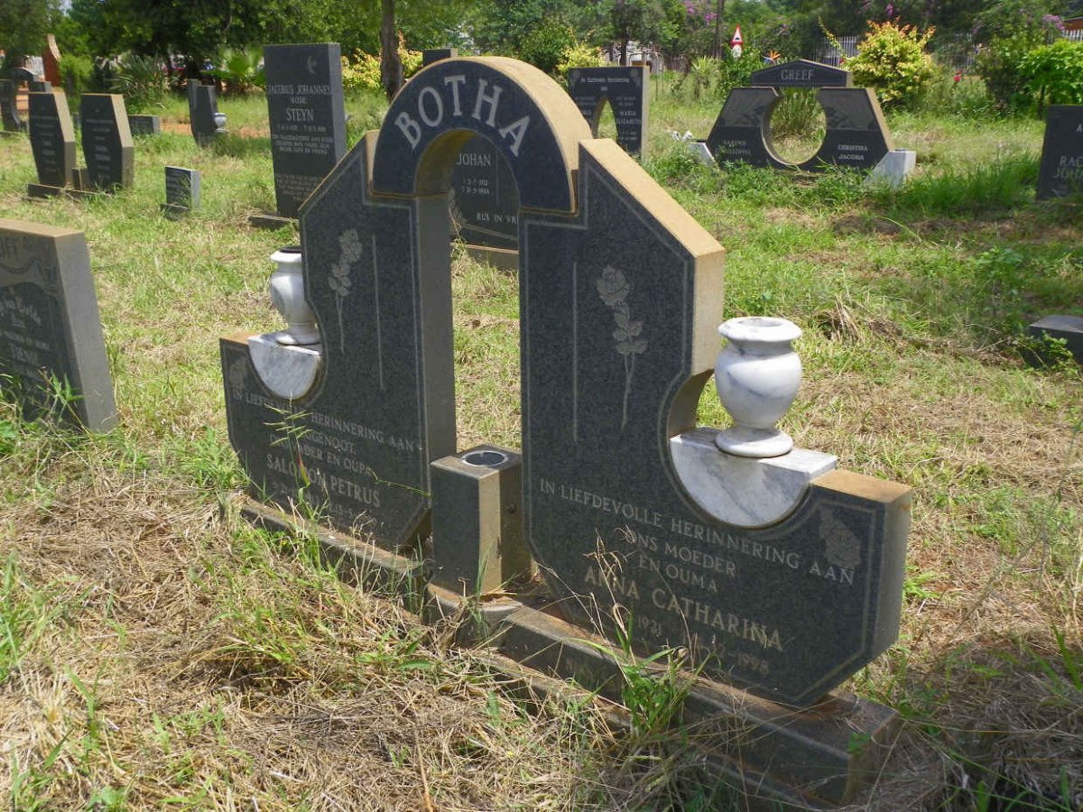 BOTHA Salomon Petrus 1913-1989 &amp; Anna Catharina 1921-1998