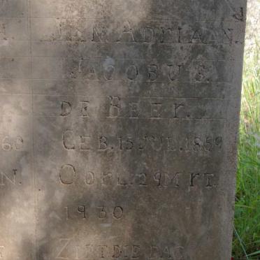 BEER Jan Adriaan Jacobus, de 1859-1930