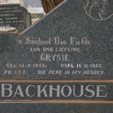 BACKHOUSE Grysie 1945-1965