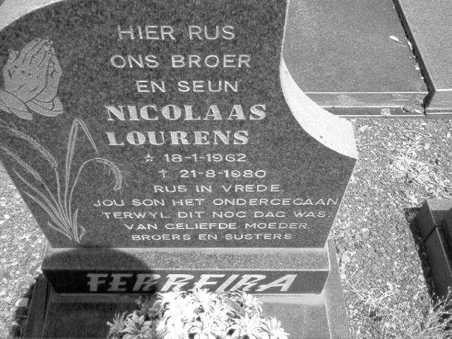 FERREIRA Nicolaas Lourens 1962-1980
