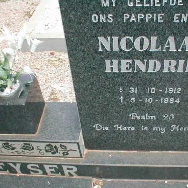 GEYSER Nicolaas Hendrik 1912-1984