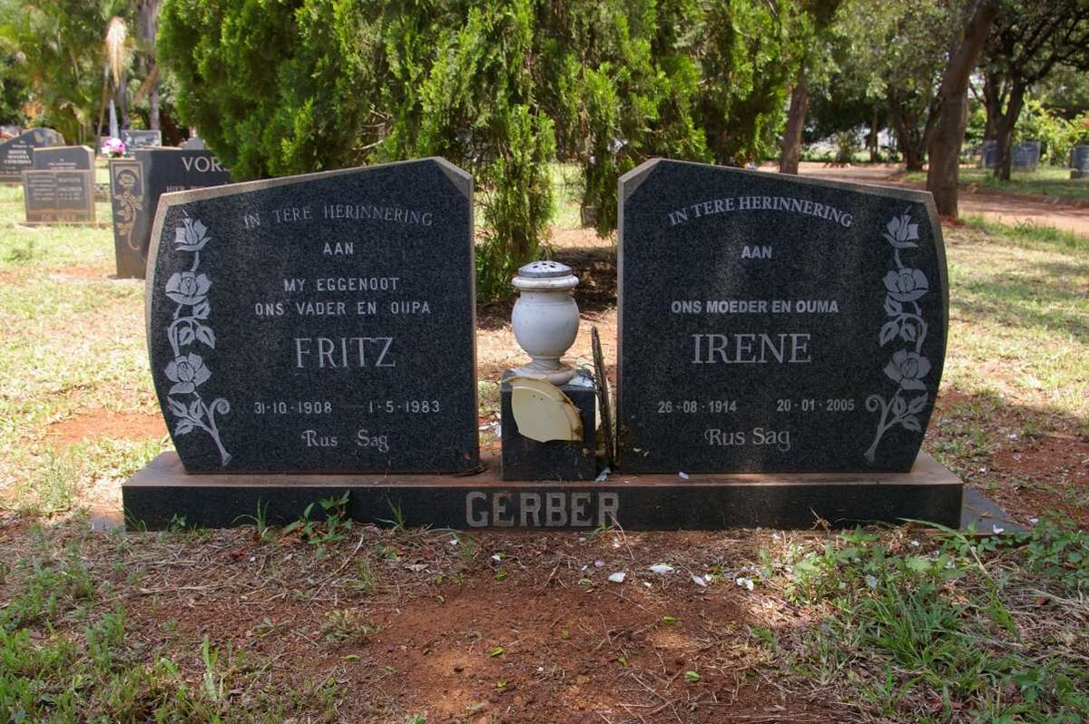 GERBER Fritz 1908-1983 &amp; Irene 1914-2005