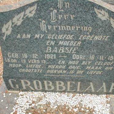 GROBBELAAR Babsie 1921-1966