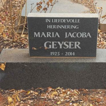 GEYSER Maria Jacoba 1925-2014