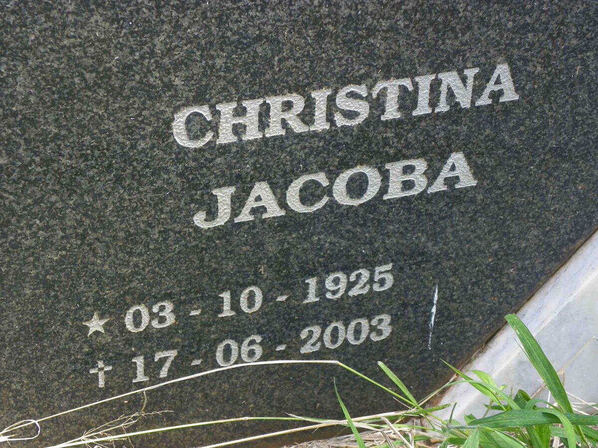 GREEF Barend Christoffel 1924-1986 &amp; Christina Jacoba 1925-2003