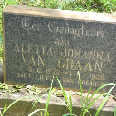 GRAAN Aletta Johanna, van 1923-1990