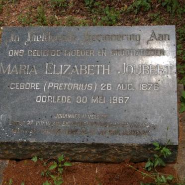 JOUBERT Maria Elizabeth nee PRETORIUS 1876-1967