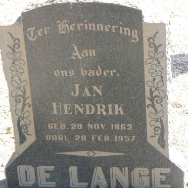 LANGE Jan Hendrik, de 1863-1957