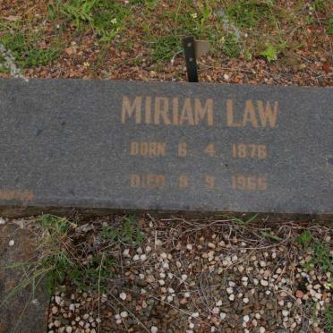 LAW Miriam 1876-1966