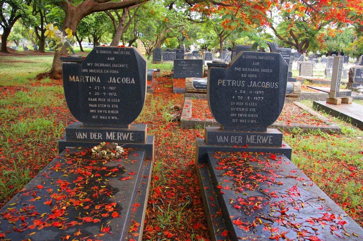 MERWE Petrus Jacobus, van der 1893-1977 &amp; Martina Jacoba 1907-1972