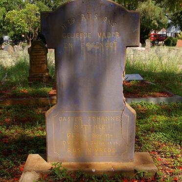 MATTHEE Casper Johannes 1894-1959