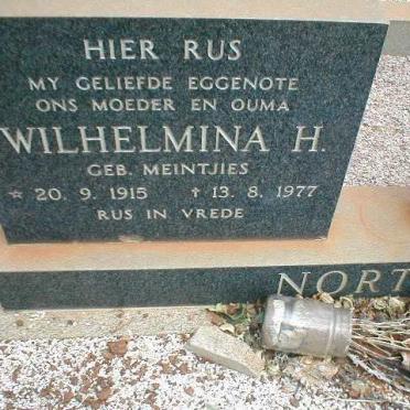 NORTJE Wilhelmina H. geb. MEINTJIES 1915-1977