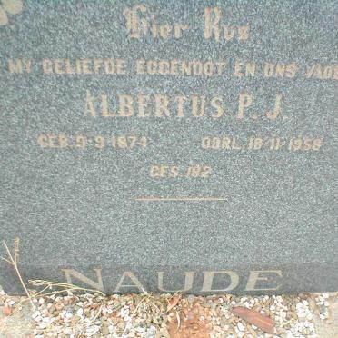 NAUDE Albertus P.J. 1874-1958