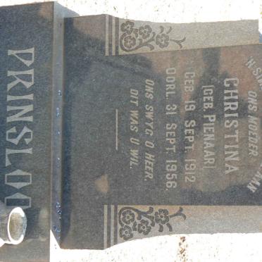 PRINSLOO Christina nee PIENAAR 1912-1956