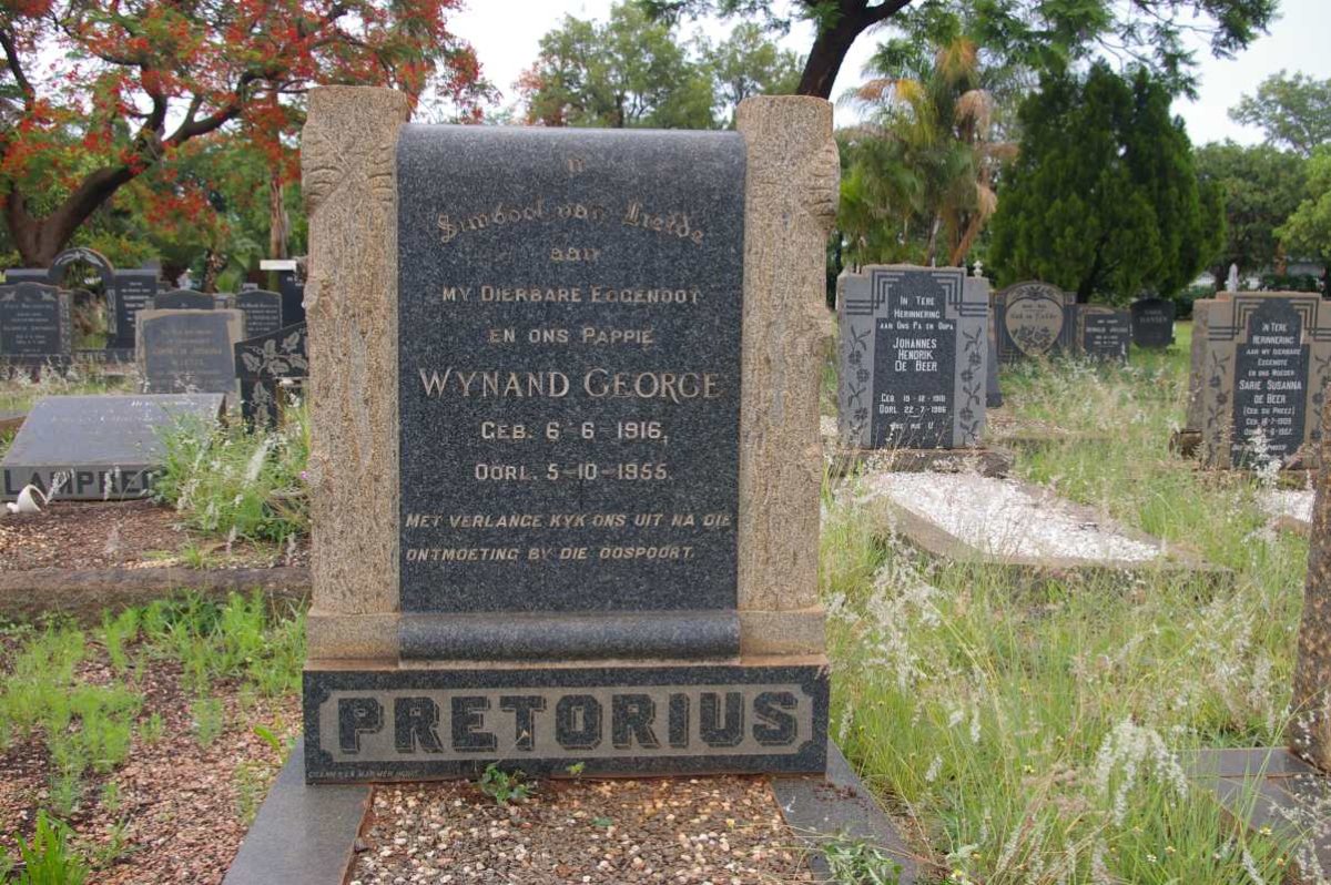 PRETORIUS Wynand George 1916-1955